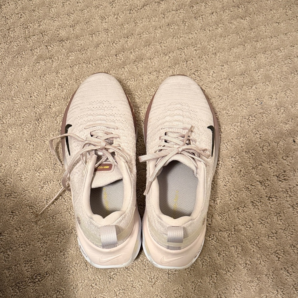 Nike Women's Light Pink and Black Sneakers